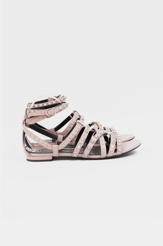 PINK STUDDED SANDALS