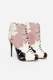 LEAF CUTOUT ANKLE BOOT WITH TAGS
