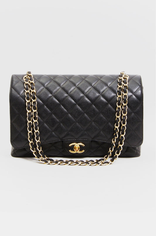 JUMBO QUILTED CAVIAR FLAP BAG