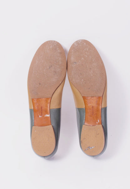 TWO TONE BALLET FLATS