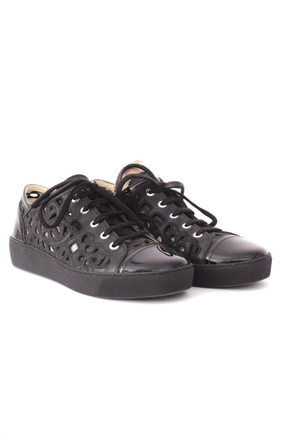 EMBROIDERED CUTOUT SNEAKERS