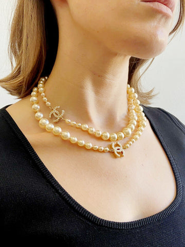 CHAINLINK PEARL NECKLACE
