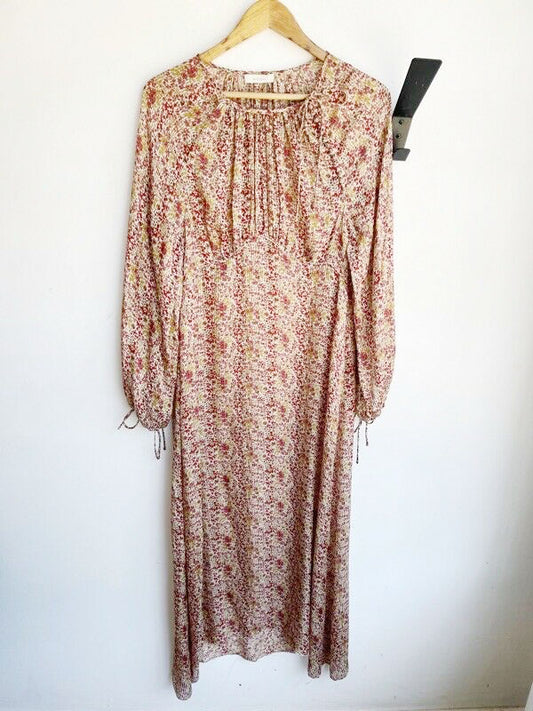 SILK FLORAL MAXI DRESS