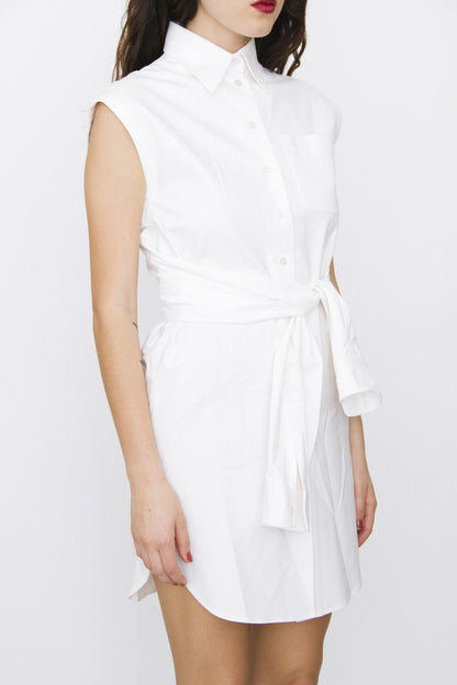 TIE WAIST SHIRT DRESS
