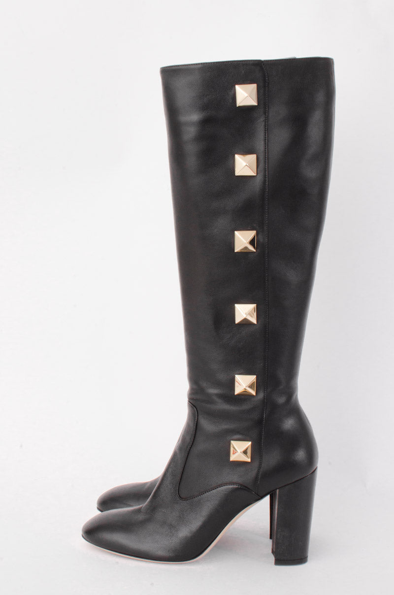 BLACK ROCKSTUD BOOT