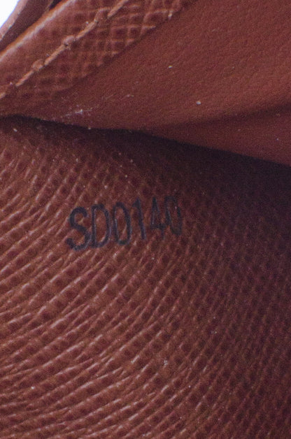 SARAH MONOGRAM WALLET WITH TAGS