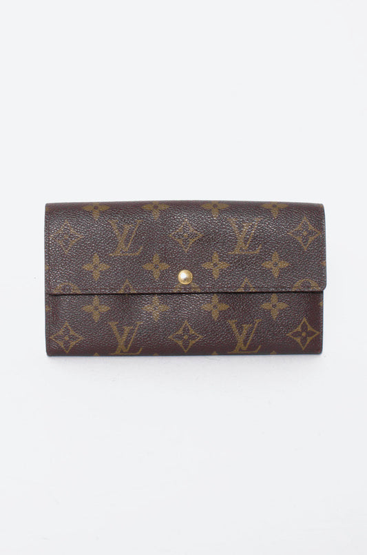SARAH MONOGRAM WALLET WITH TAGS
