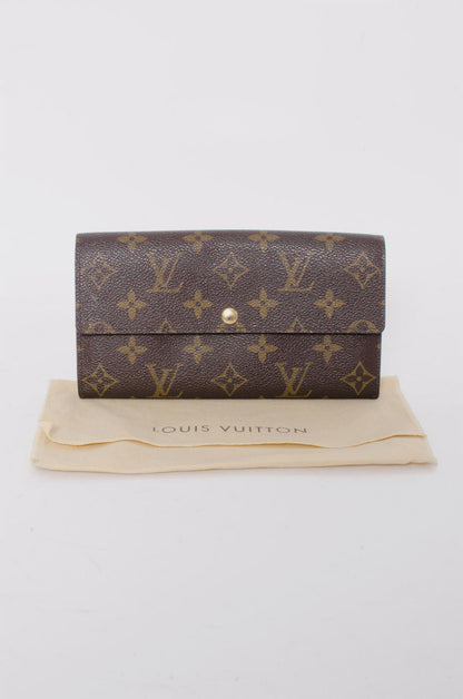 SARAH MONOGRAM WALLET WITH TAGS