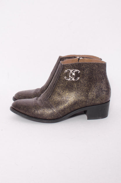 METALLIC ANKLE BOOTS