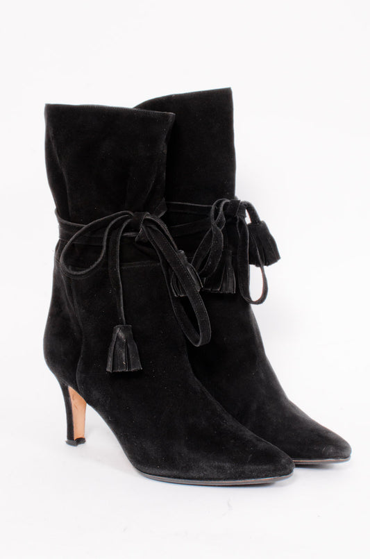 SUEDE TASSEL BOOTIES