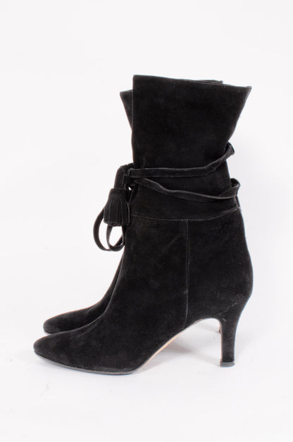 SUEDE TASSEL BOOTIES