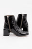 LAZARO PATENT BOOT WITH TAGS