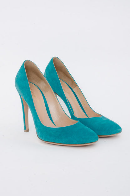 CYAN SUEDE STILETTO
