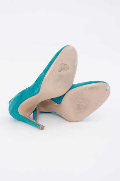 CYAN SUEDE STILETTO