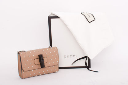 STUDDED MISS BAMBOO BAG