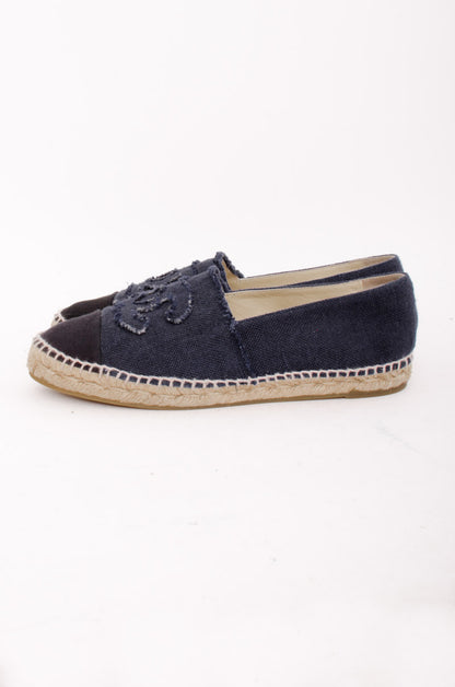 NAVY CANVAS FLATS