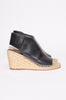 LEATHER ESPADRILLE WEDGE