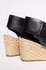 LEATHER ESPADRILLE WEDGE