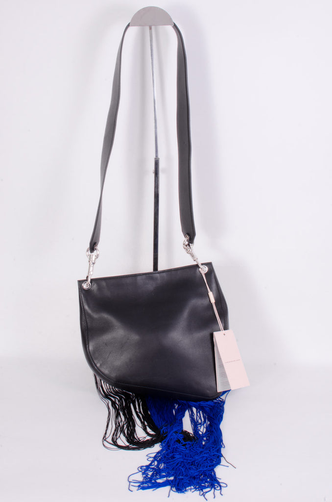 FRINGE LEATHER PURSE WITH TAGS