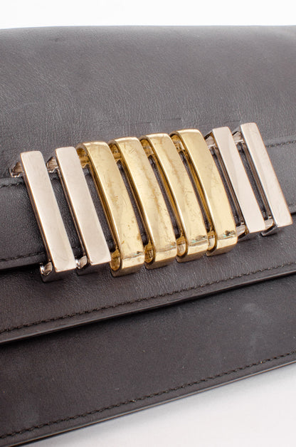 METAL EMBELLISHED CLUTCH