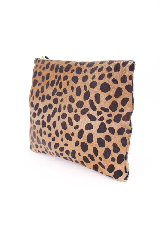 FLAT LEOPARD CLUTCH