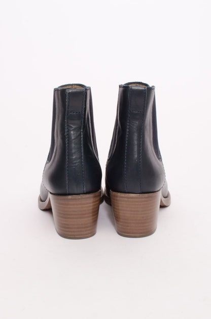 NAVY ANKLE BOOTS