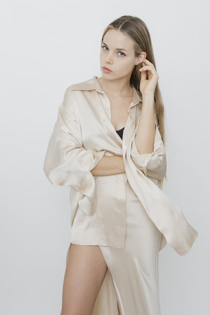 SATIN SKIRT SET