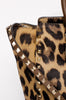 PONYHAIR LEOPARD ROCKSTUD BAG