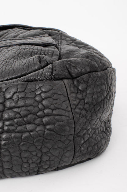PEBBLED LEATHER FLAP BAG