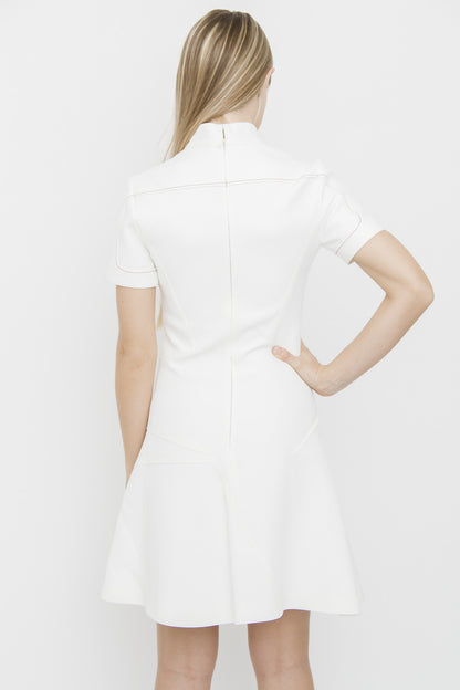 WHITE ZIP DRESS