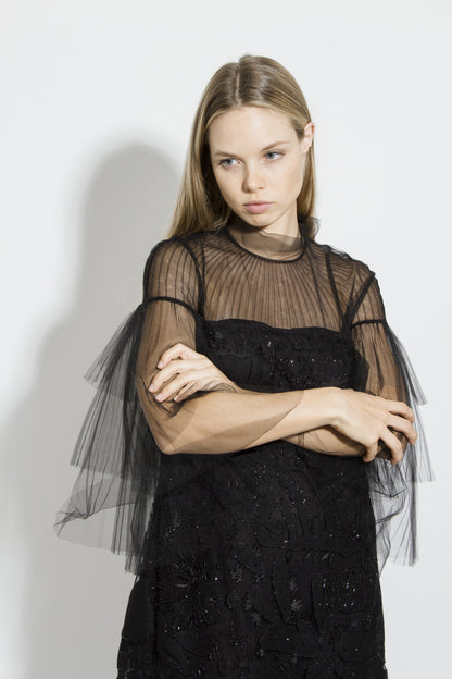 TULLE TIERED DRESS