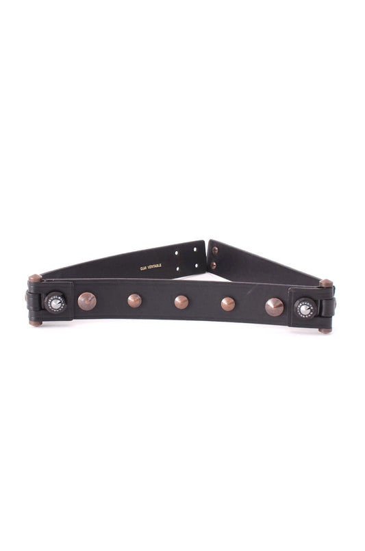 STUDDED LEATHER BELT