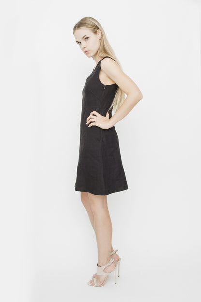 LINEN CRISS CROSS DRESS
