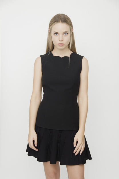 SCALLOPED BLOUSE WITH TAGS