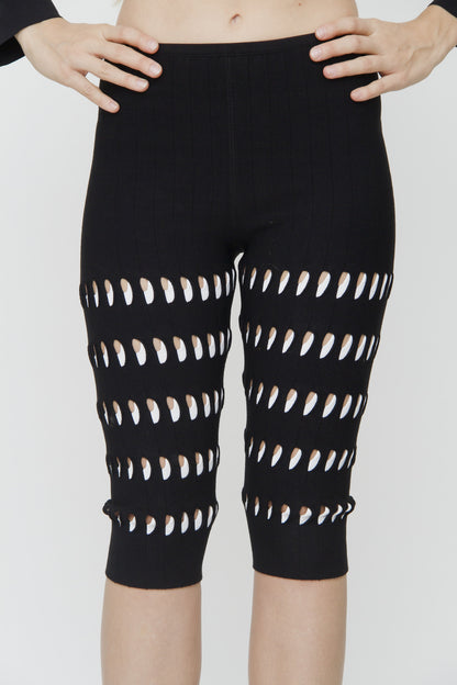CUTOUT SPANDEX SHORTS