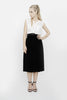 VELVET KNEE LENGTH SKIRT