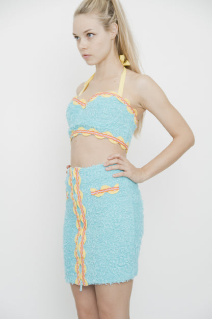 TURQUOISE KNIT 2 PIECE SET