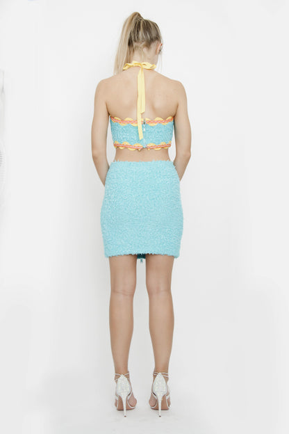 TURQUOISE KNIT 2 PIECE SET
