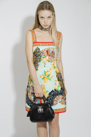 SHORT SCROLL EMBROIDERED DRESS