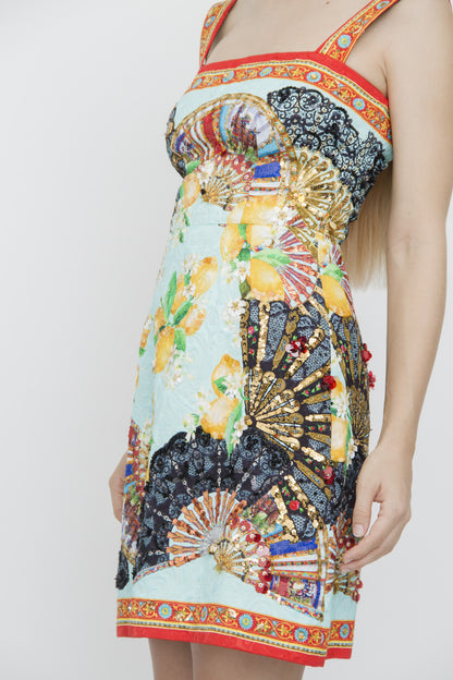 BEADED LEMON DRESS