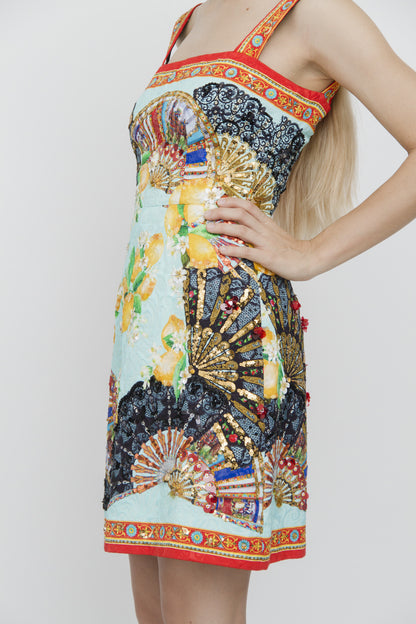 BEADED LEMON DRESS