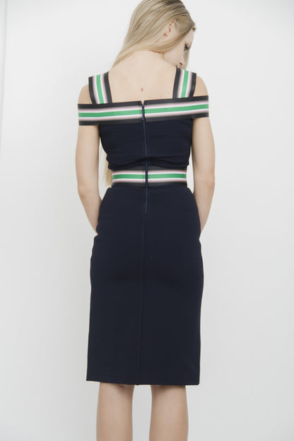 STRIPE BANDAGE DRESS