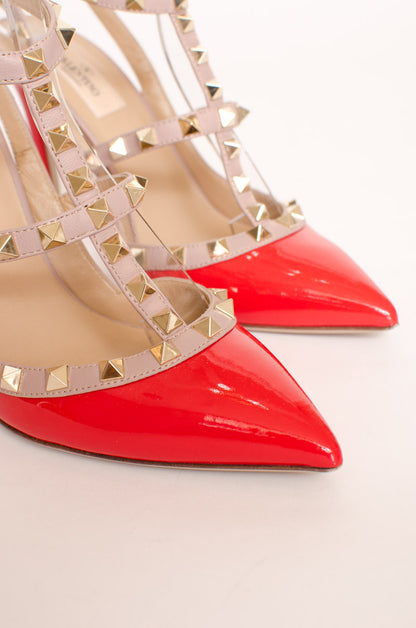 CORAL ROCKSTUD HEELS
