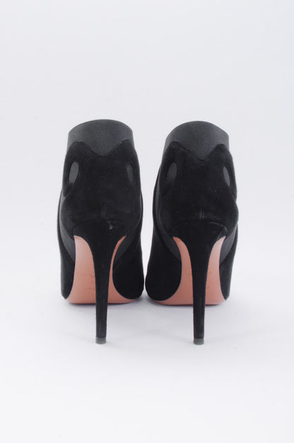 SUEDE SWIRL ANKLE BOOTS