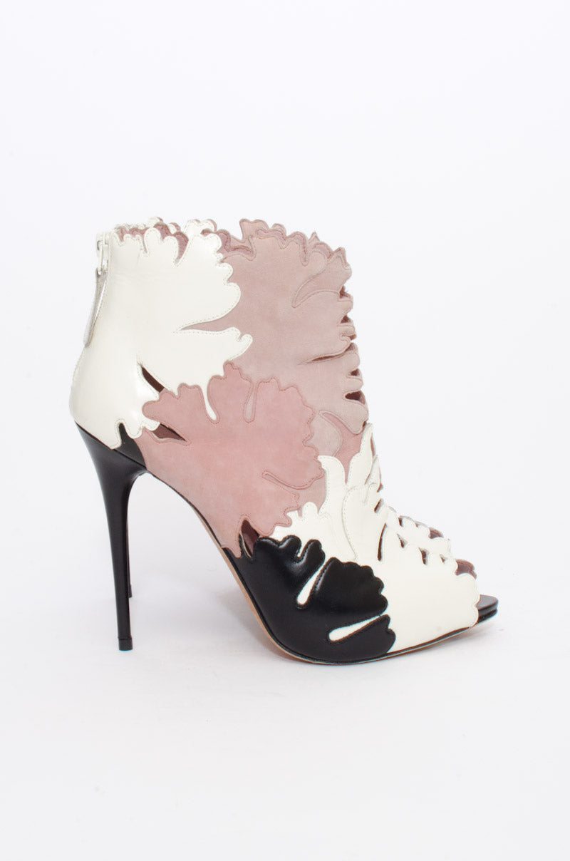 LEAF CUTOUT ANKLE BOOT WITH TAGS