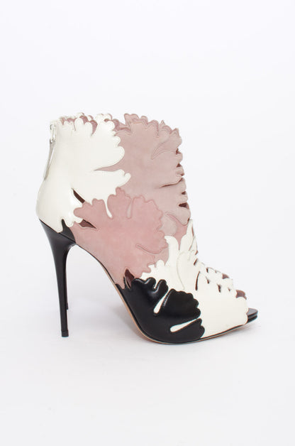 LEAF CUTOUT ANKLE BOOT WITH TAGS