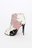 LEAF CUTOUT ANKLE BOOT WITH TAGS