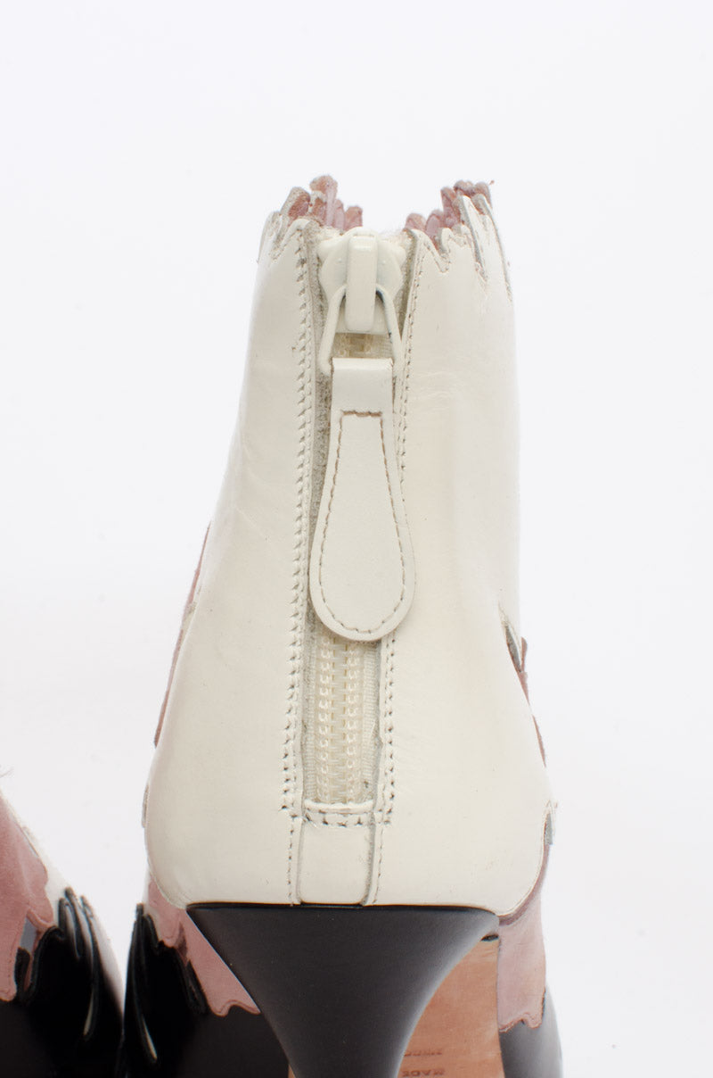LEAF CUTOUT ANKLE BOOT WITH TAGS