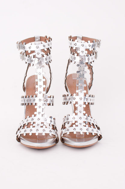 SILVER STRAPPY HEELS