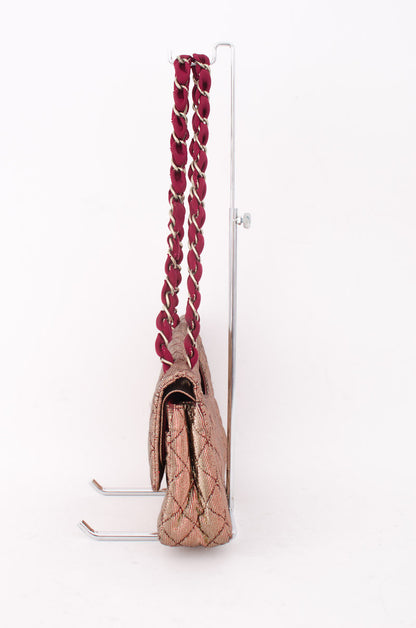 METALLIC DOUBLE CLASSIC FLAP PURSE